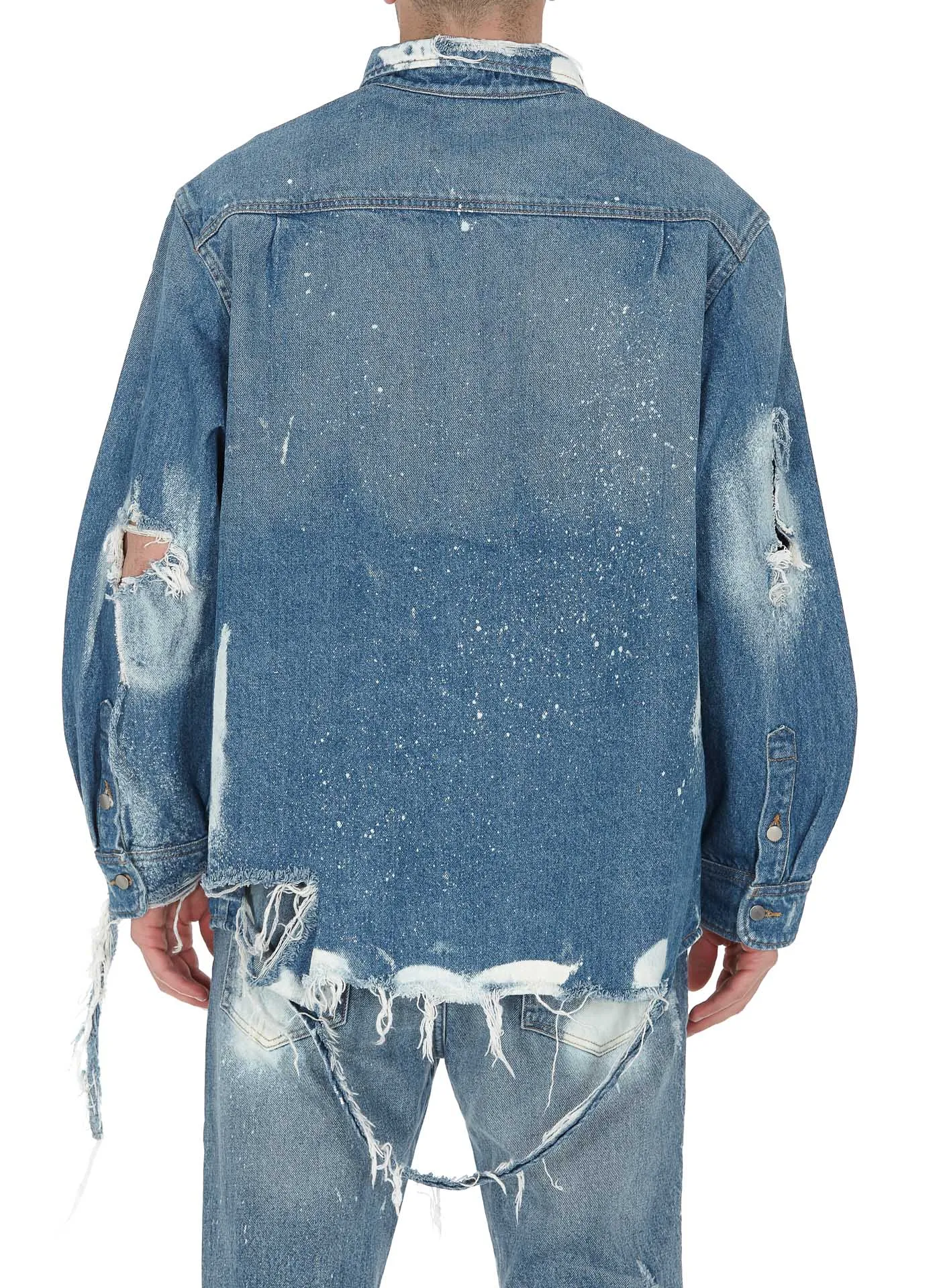 424 Paint Effect Denim Jacket