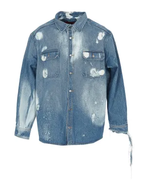 424 Paint Effect Denim Jacket