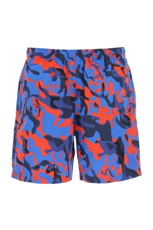 Alexander McQueen Camouflage Printed Straight Leg Swim Shorts