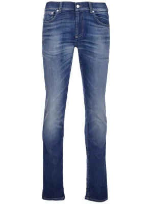 Alexander McQueen Faded Straight-Leg Jeans