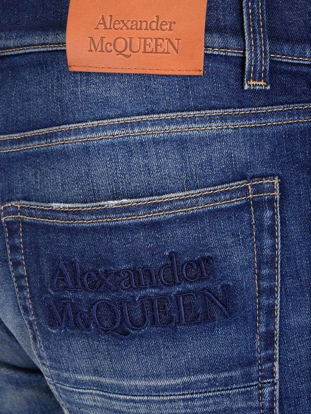 Alexander McQueen Faded Straight-Leg Jeans