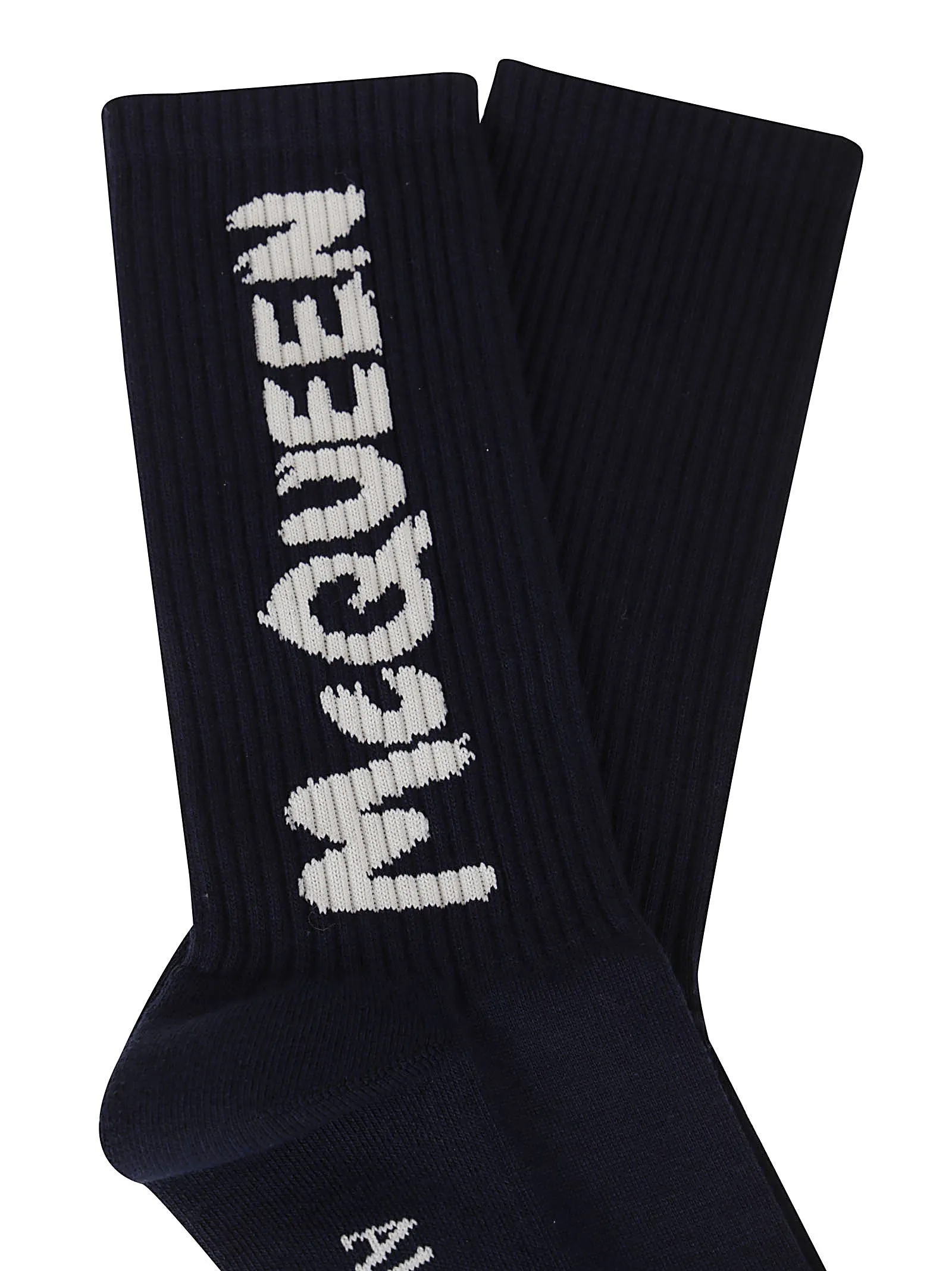 Alexander McQueen Graffiti Logo Intarsia-Knit Socks