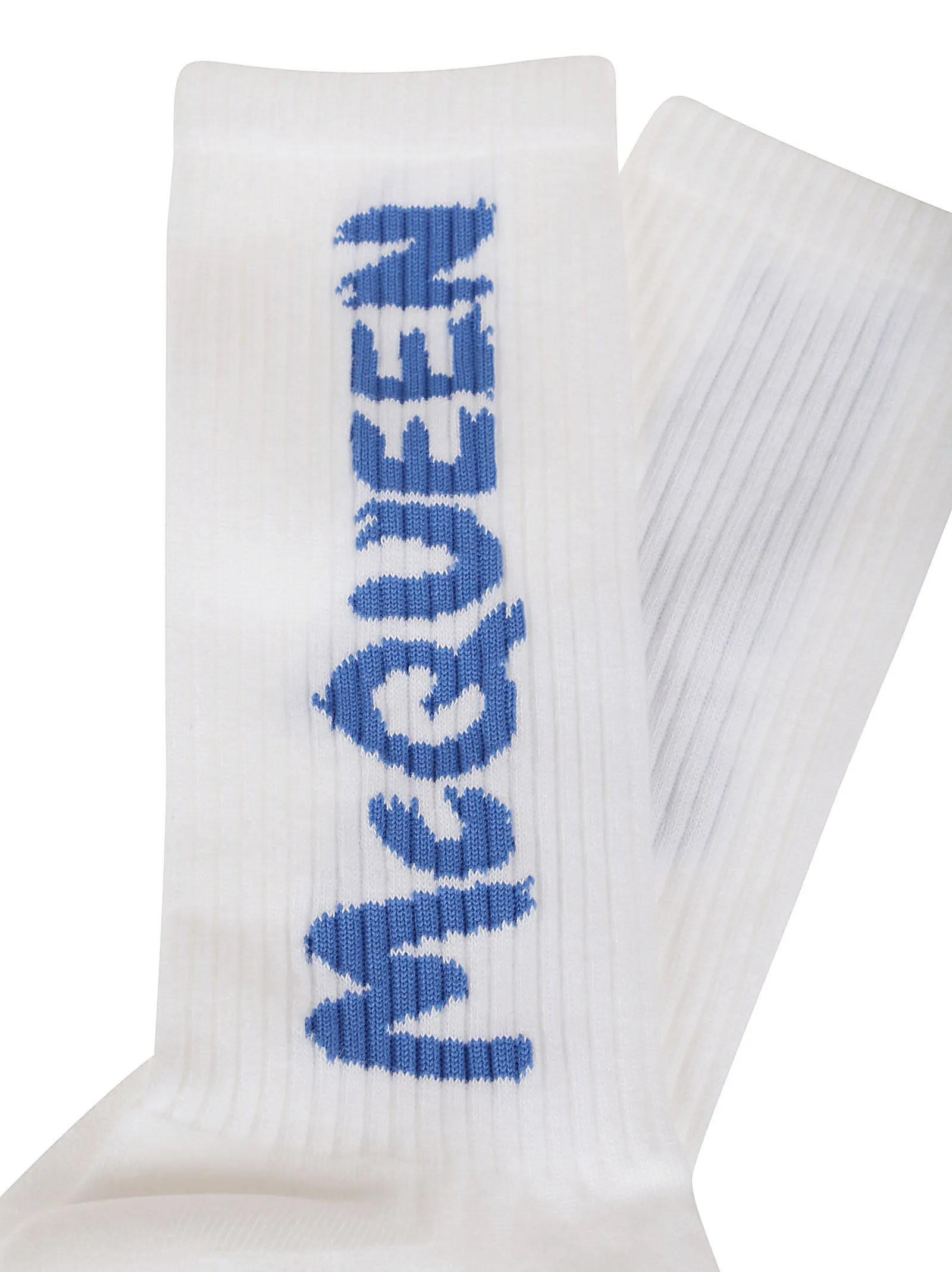 Alexander McQueen Graffiti Logo Intarsia-Knit Socks