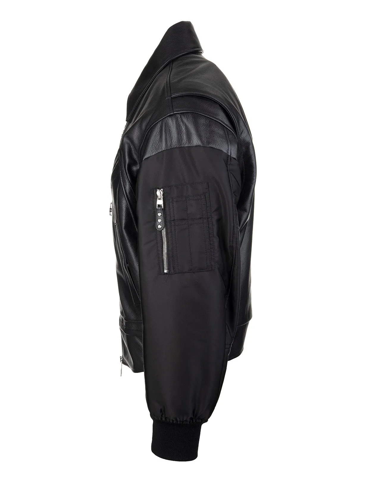 Alexander McQueen Leather Bomber Jacket