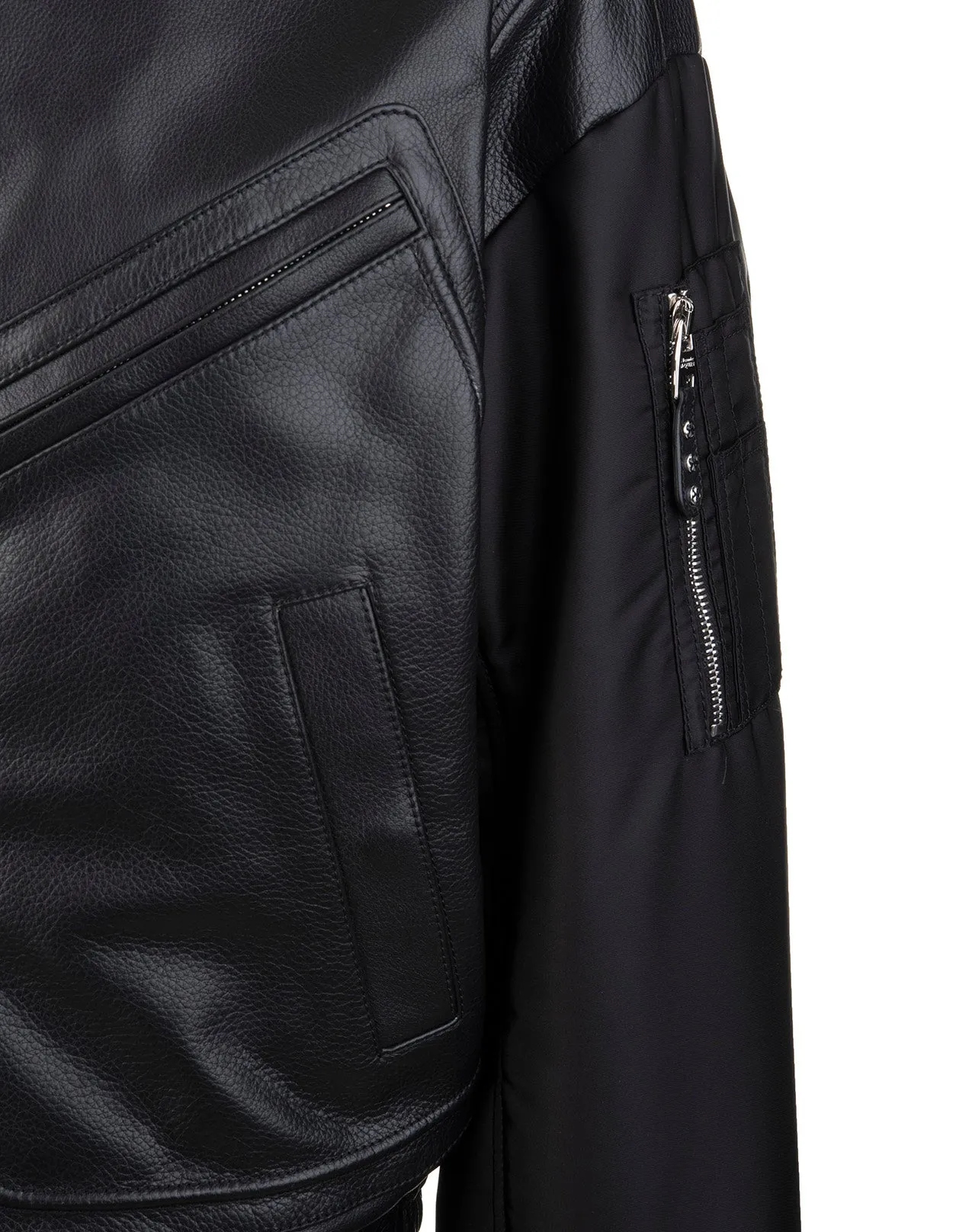 Alexander McQueen Leather Bomber Jacket
