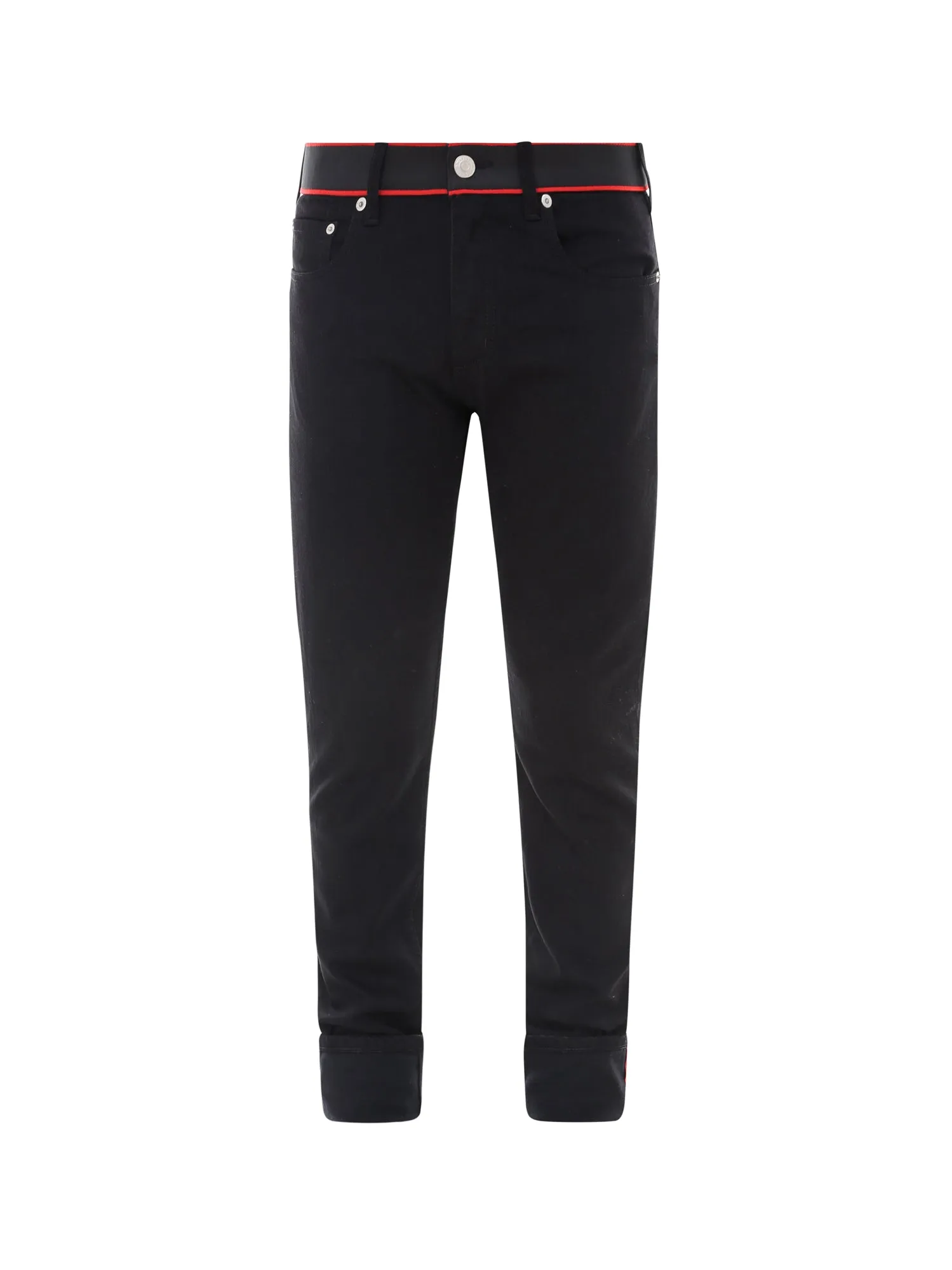 Alexander McQueen Logo Band Straight Leg Jeans