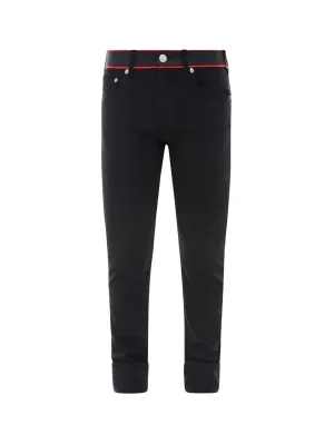 Alexander McQueen Logo Band Straight Leg Jeans