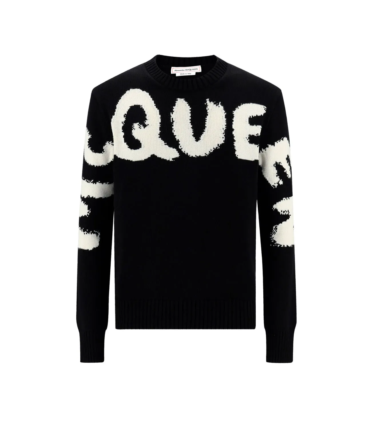Alexander McQueen Logo Intarsia Crewneck Sweater