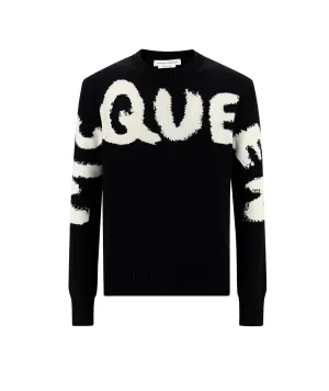 Alexander McQueen Logo Intarsia Crewneck Sweater