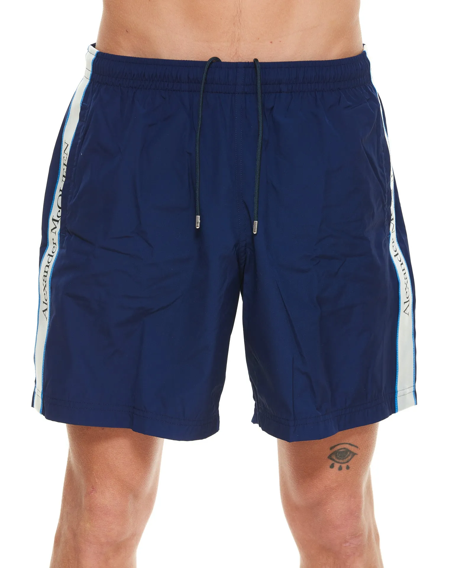 Alexander McQueen Side Logo Band Swim Shorts