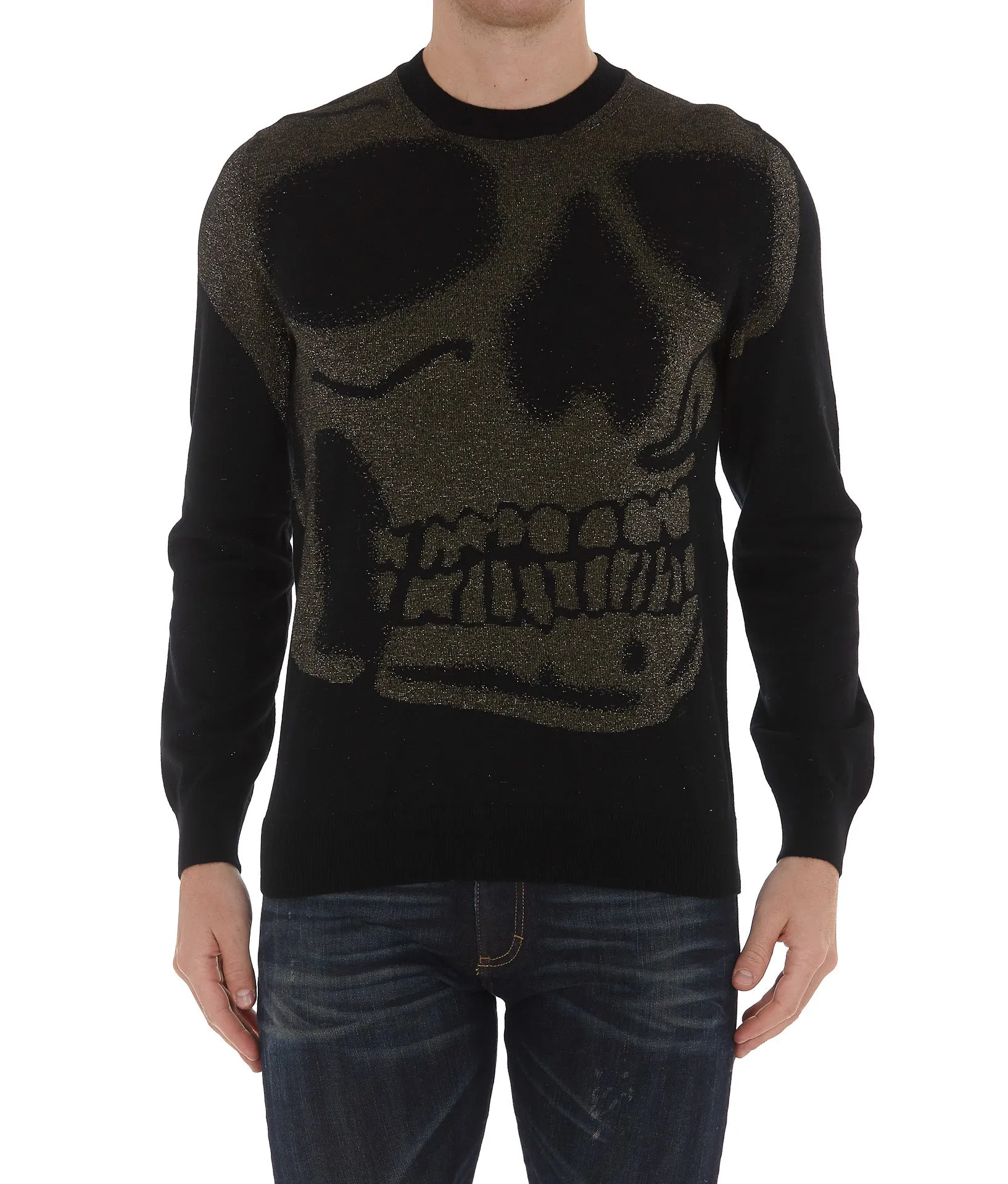 Alexander McQueen Skull Intarsia Knitted Sweater