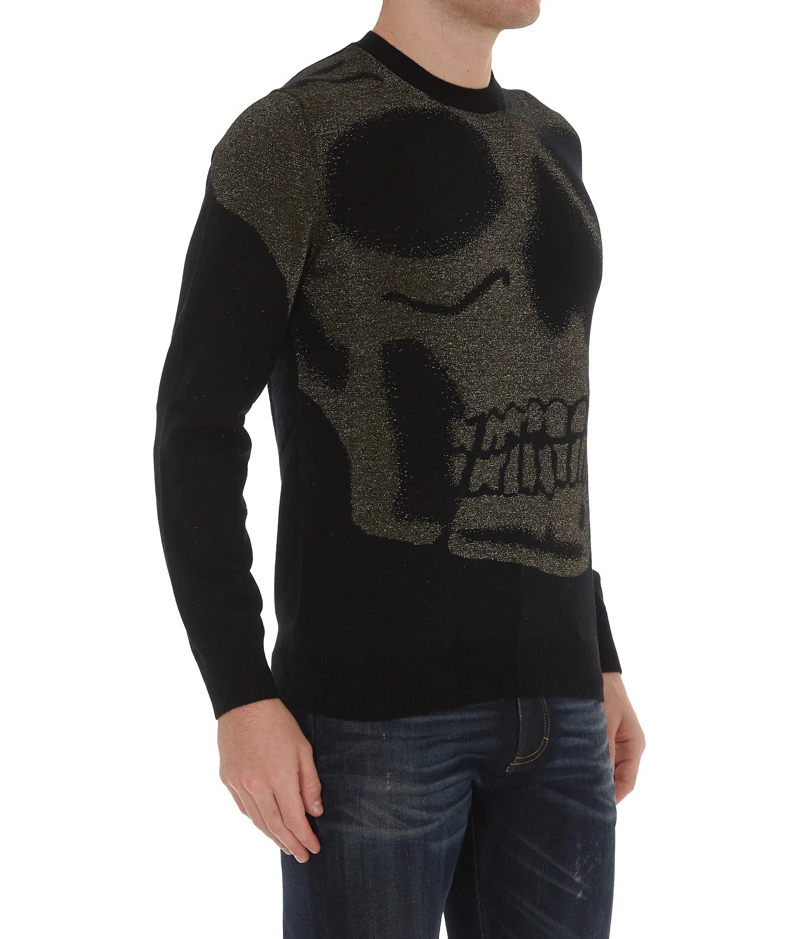 Alexander McQueen Skull Intarsia Knitted Sweater