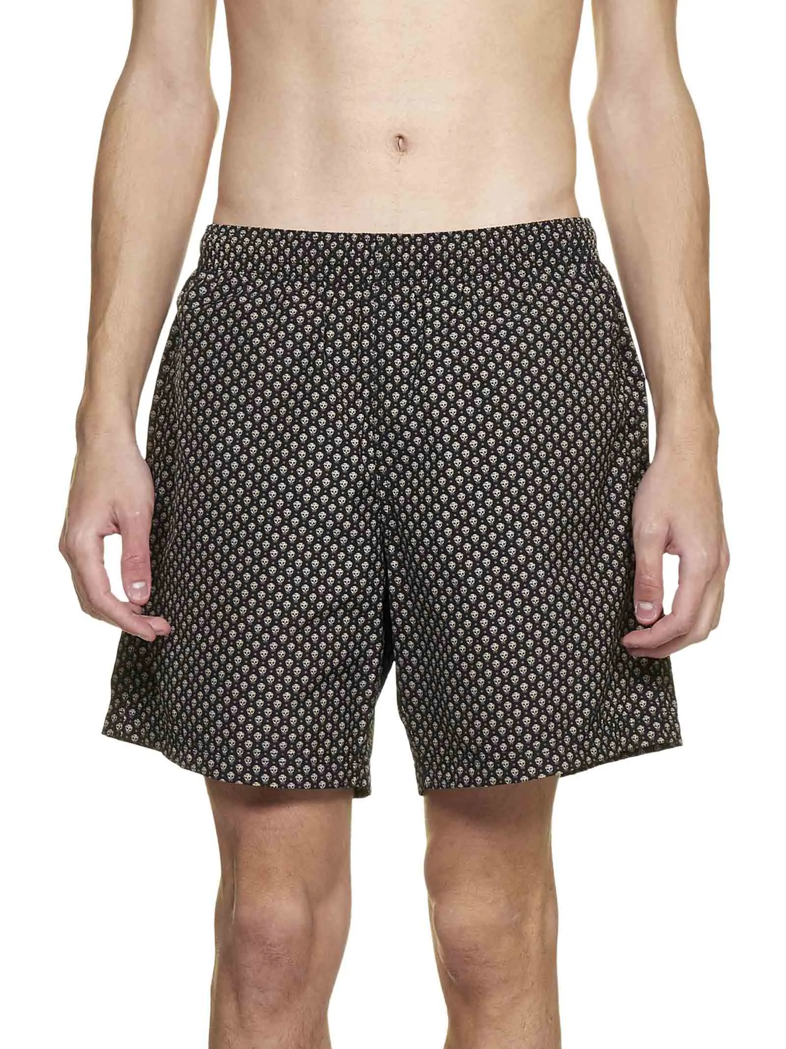 Alexander McQueen Spotted Skull Print Swim Shorts