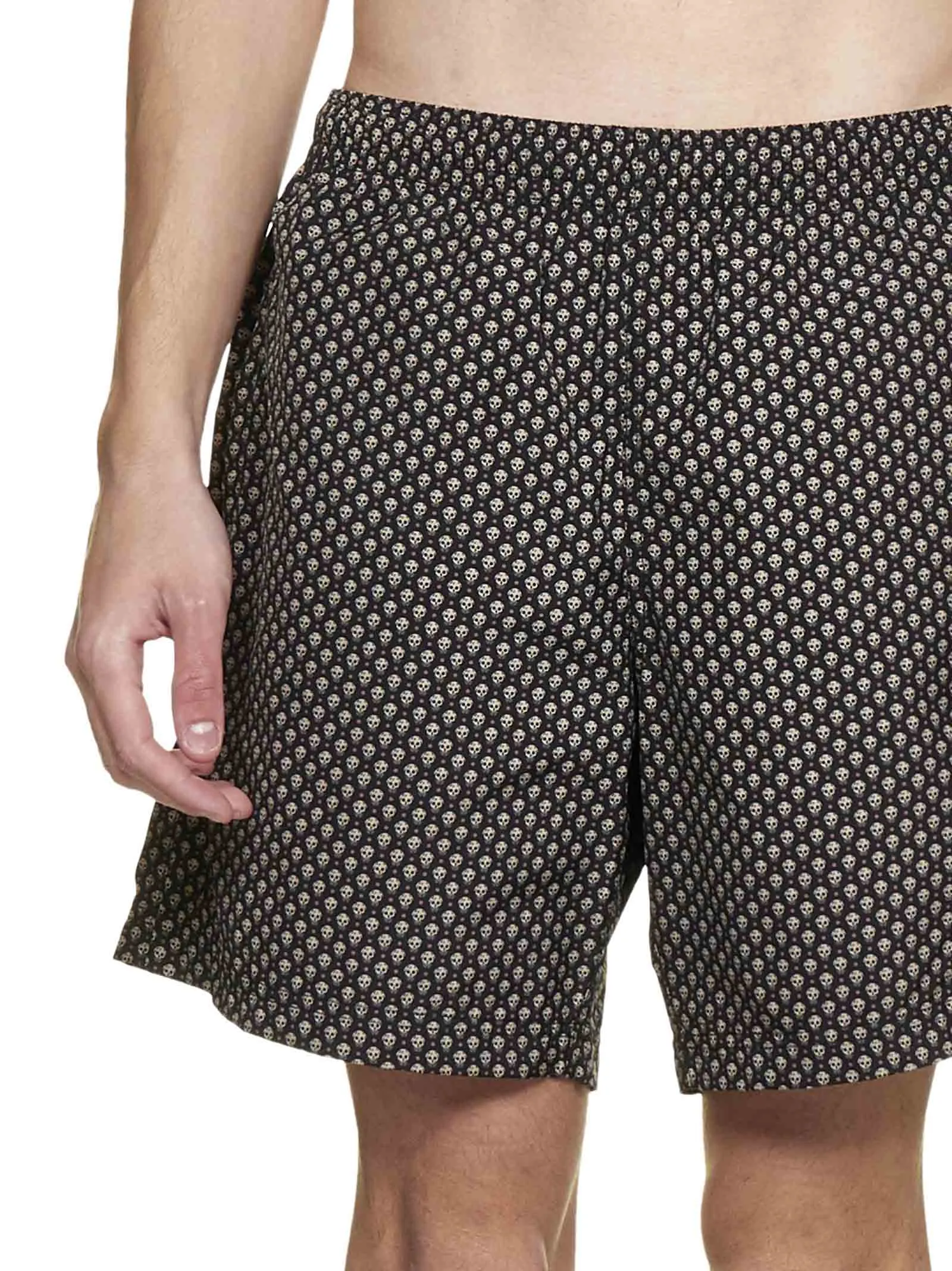 Alexander McQueen Spotted Skull Print Swim Shorts