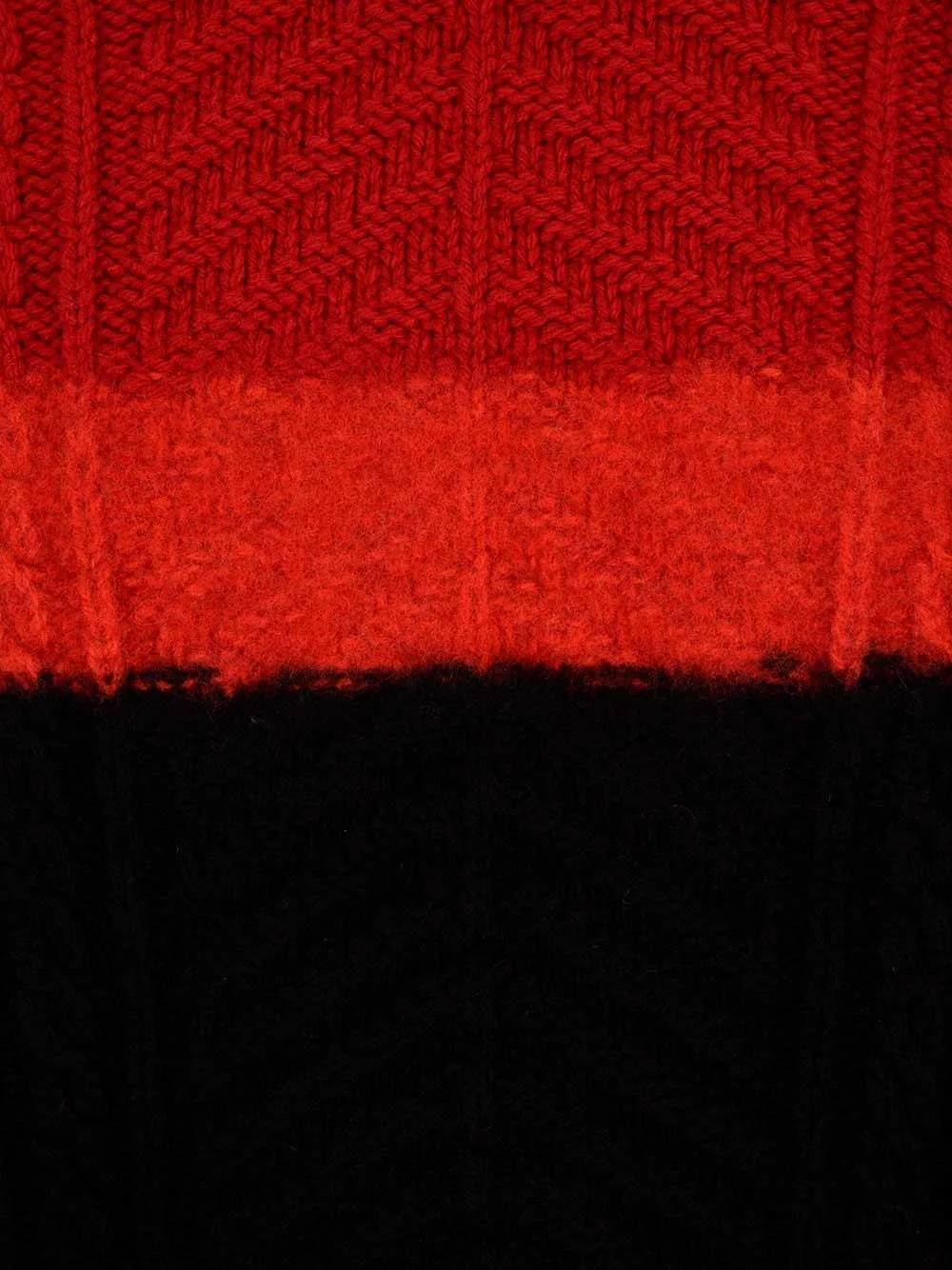 Alexander McQueen Two-Tone Cable-Knit Sweater