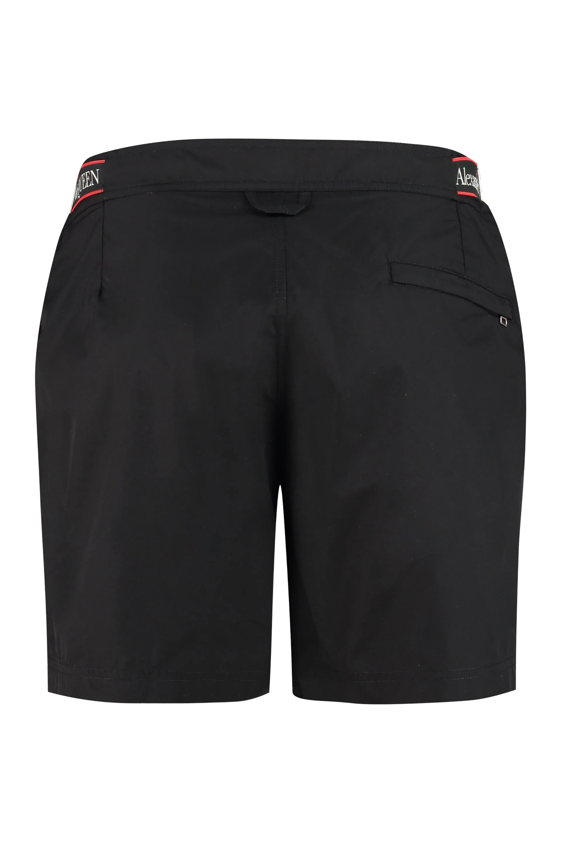 Alexander McQueen Waist Logo Detailed Swim Shorts