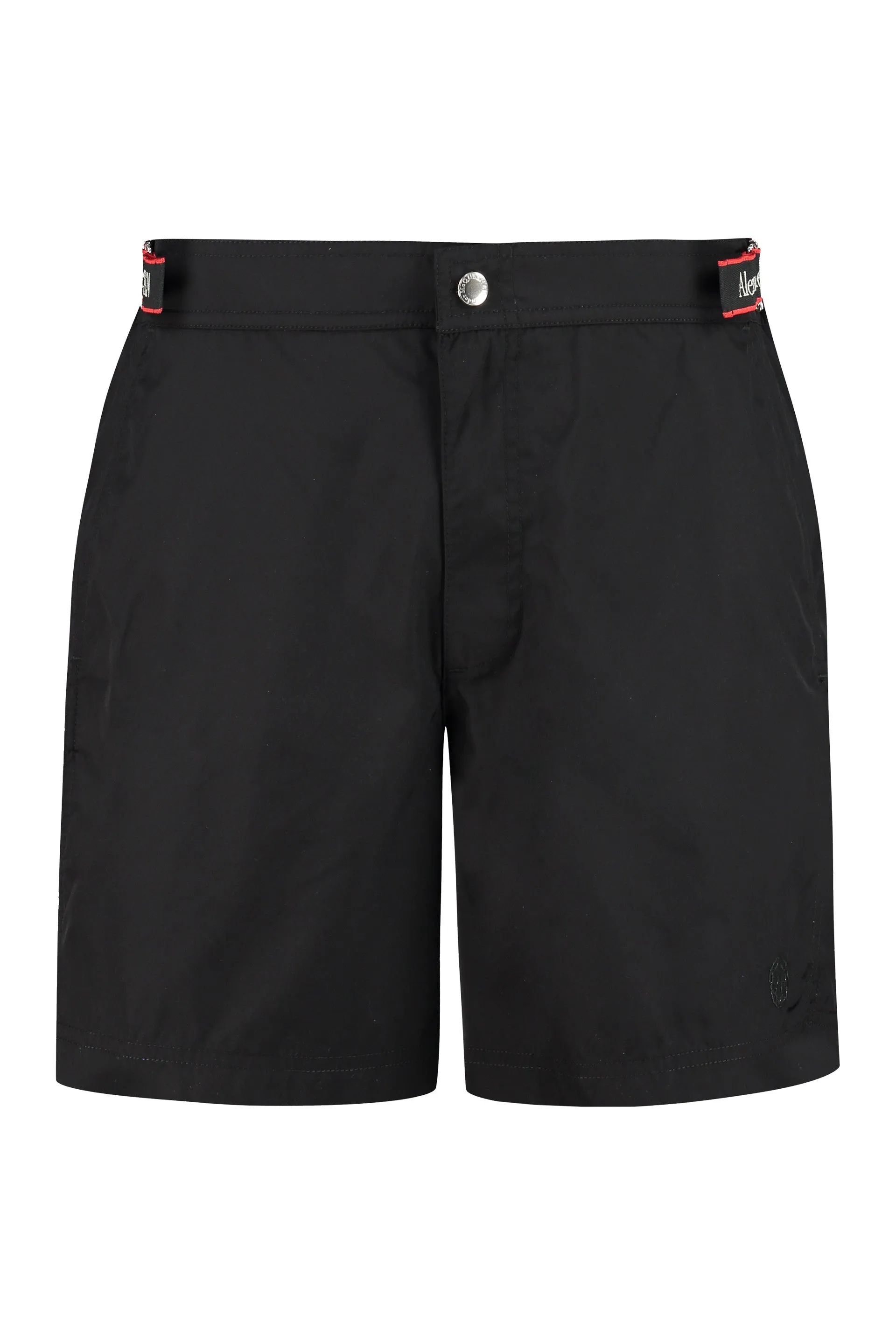 Alexander McQueen Waist Logo Detailed Swim Shorts