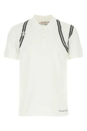 Alexander McQueen Zip Printed Harness Polo Shirt