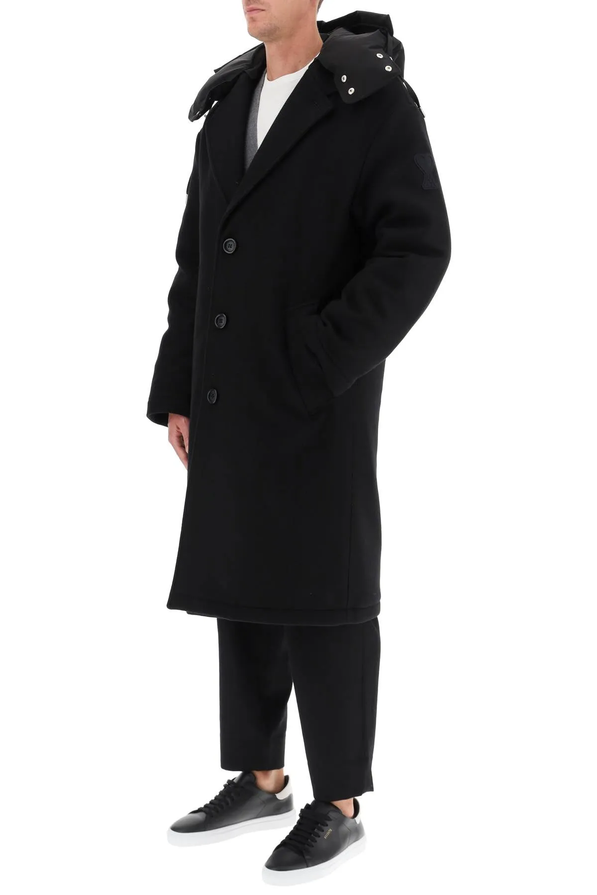AMI Ami De Coeur Hooded Coat