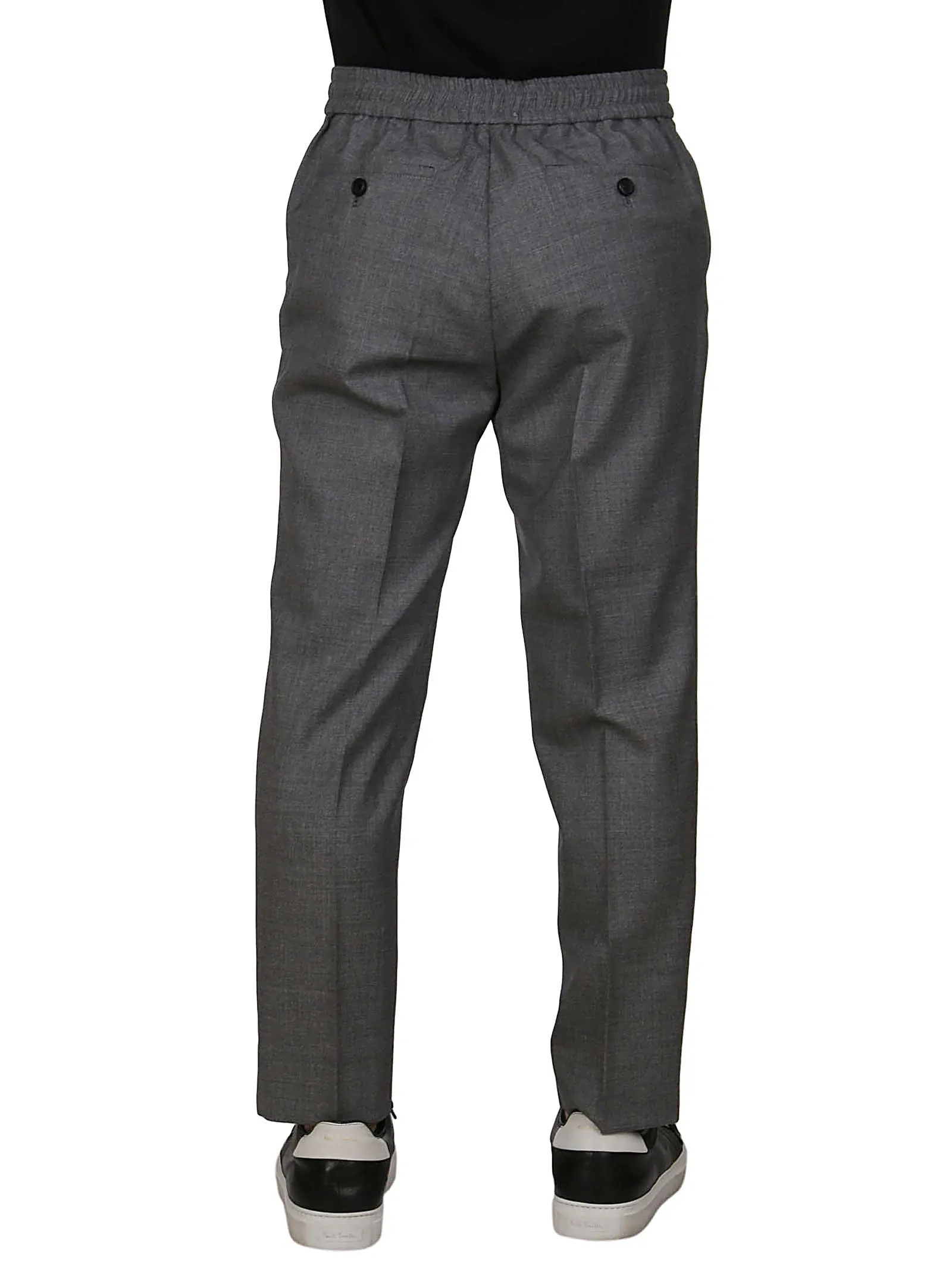 AMI Elasticated Waistband Cropped Pants