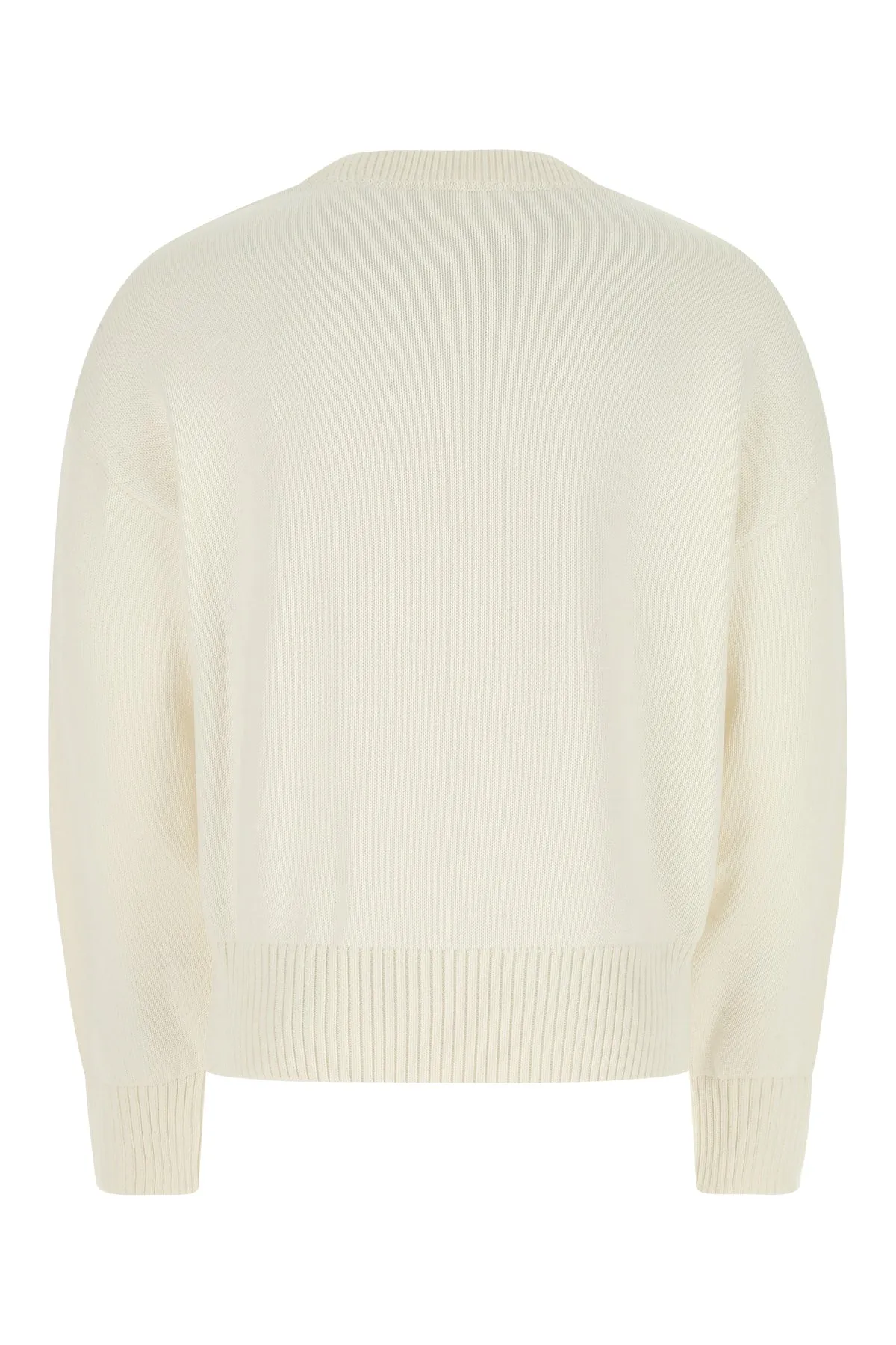 AMI Logo Intarsia Long Sleeved Crewneck Sweater