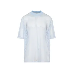 AMI Mesh Detailed Crewneck T-Shirt