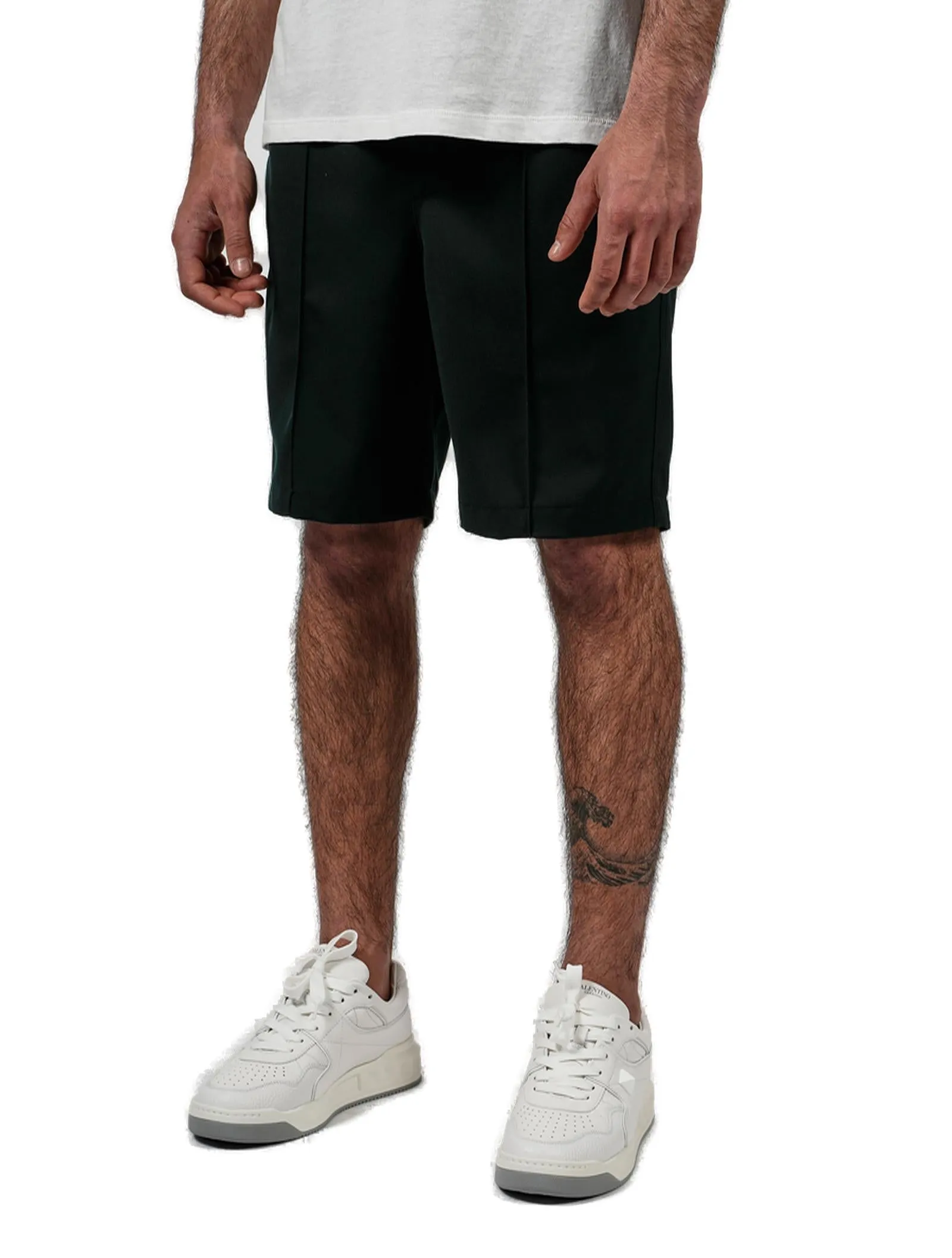 AMI Pleat Detailed Bermuda Shorts
