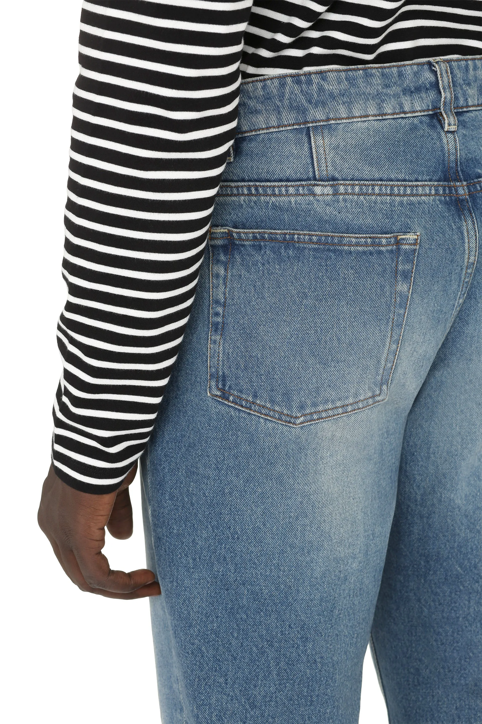 AMI Straight-Leg Cropped Jeans