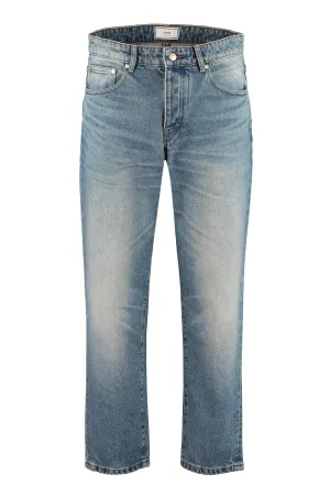 AMI Straight-Leg Cropped Jeans
