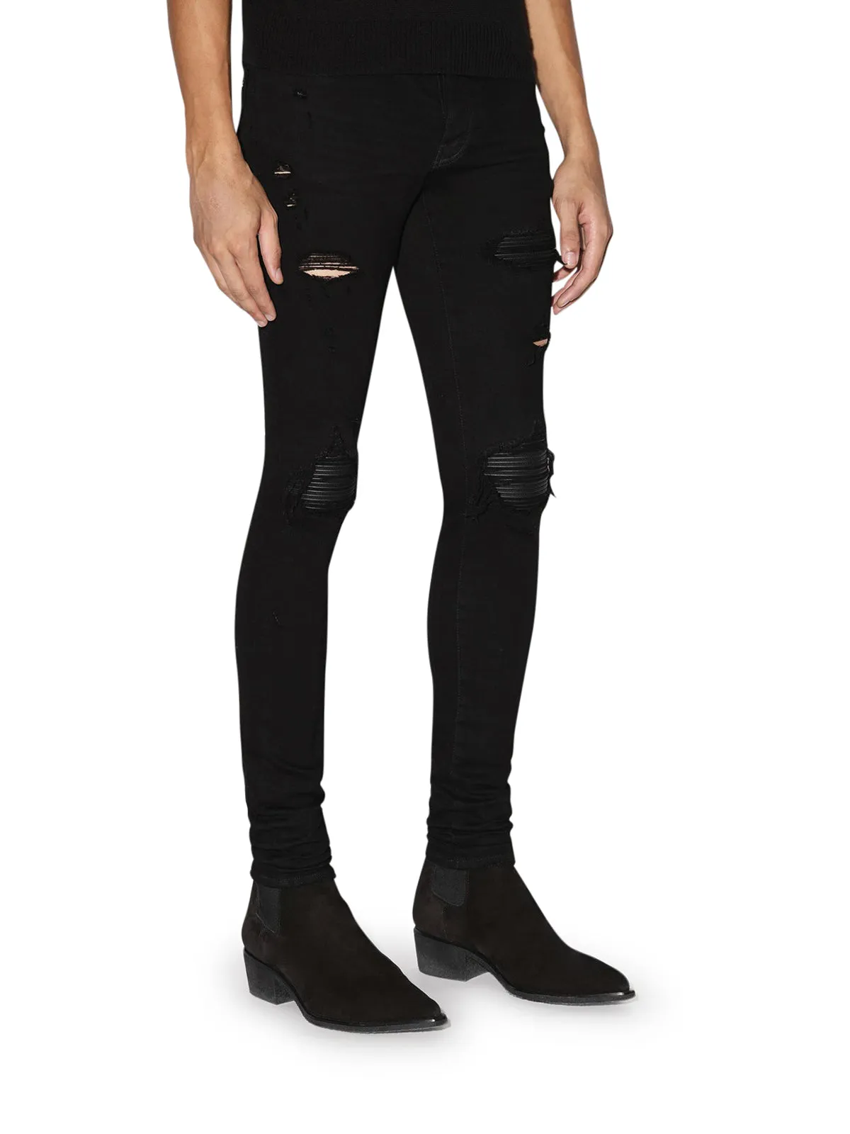 Amiri Mx-1 Distressed Tapered Leg Jeans