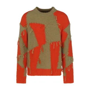 Andersson Bell Checkerboard Instarsia Crewneck Sweater
