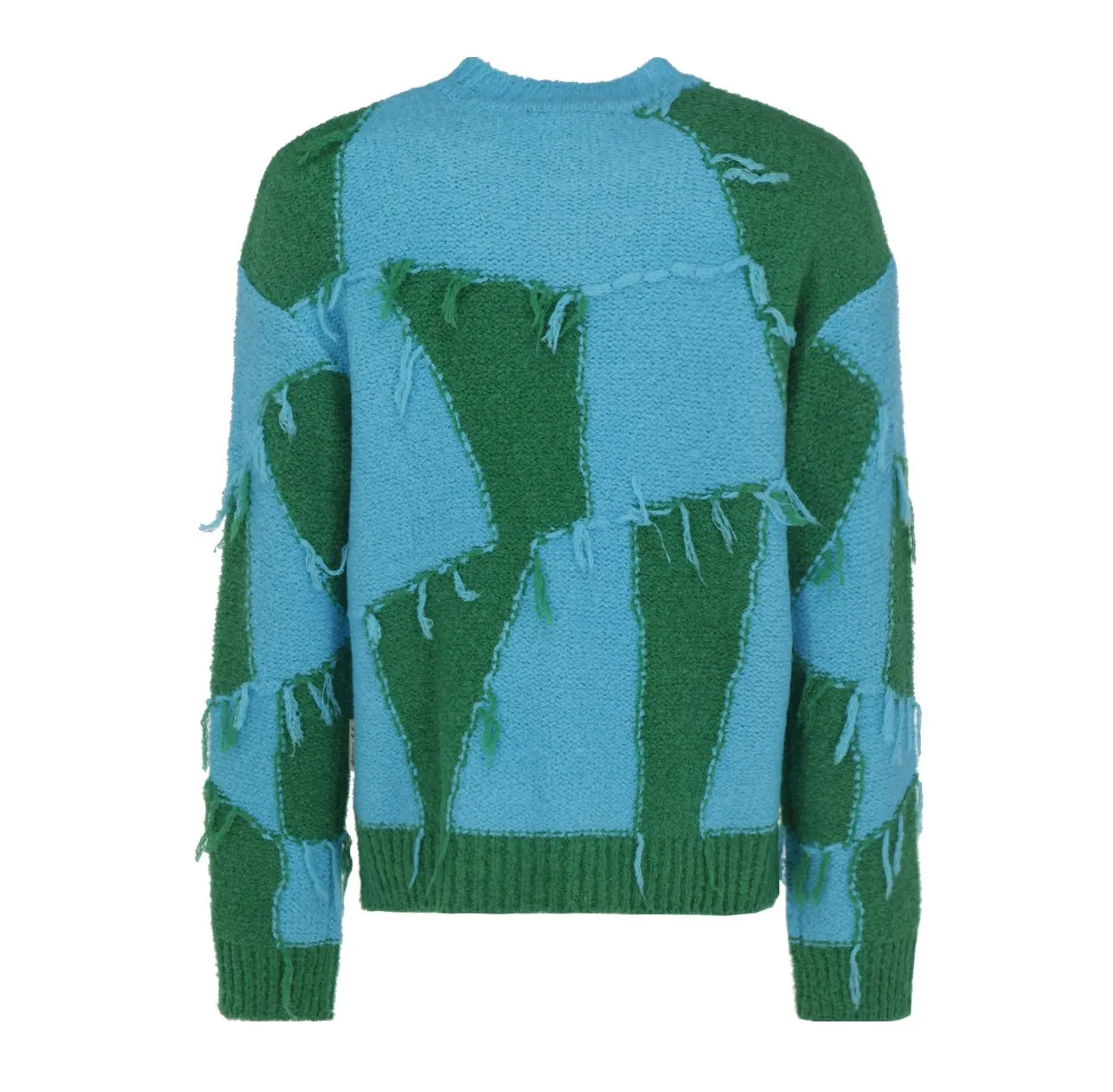 Andersson Bell Checkerboard Instarsia Crewneck Sweater