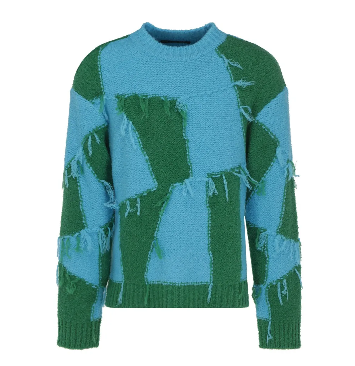 Andersson Bell Checkerboard Instarsia Crewneck Sweater