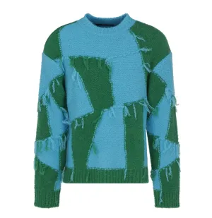 Andersson Bell Checkerboard Instarsia Crewneck Sweater