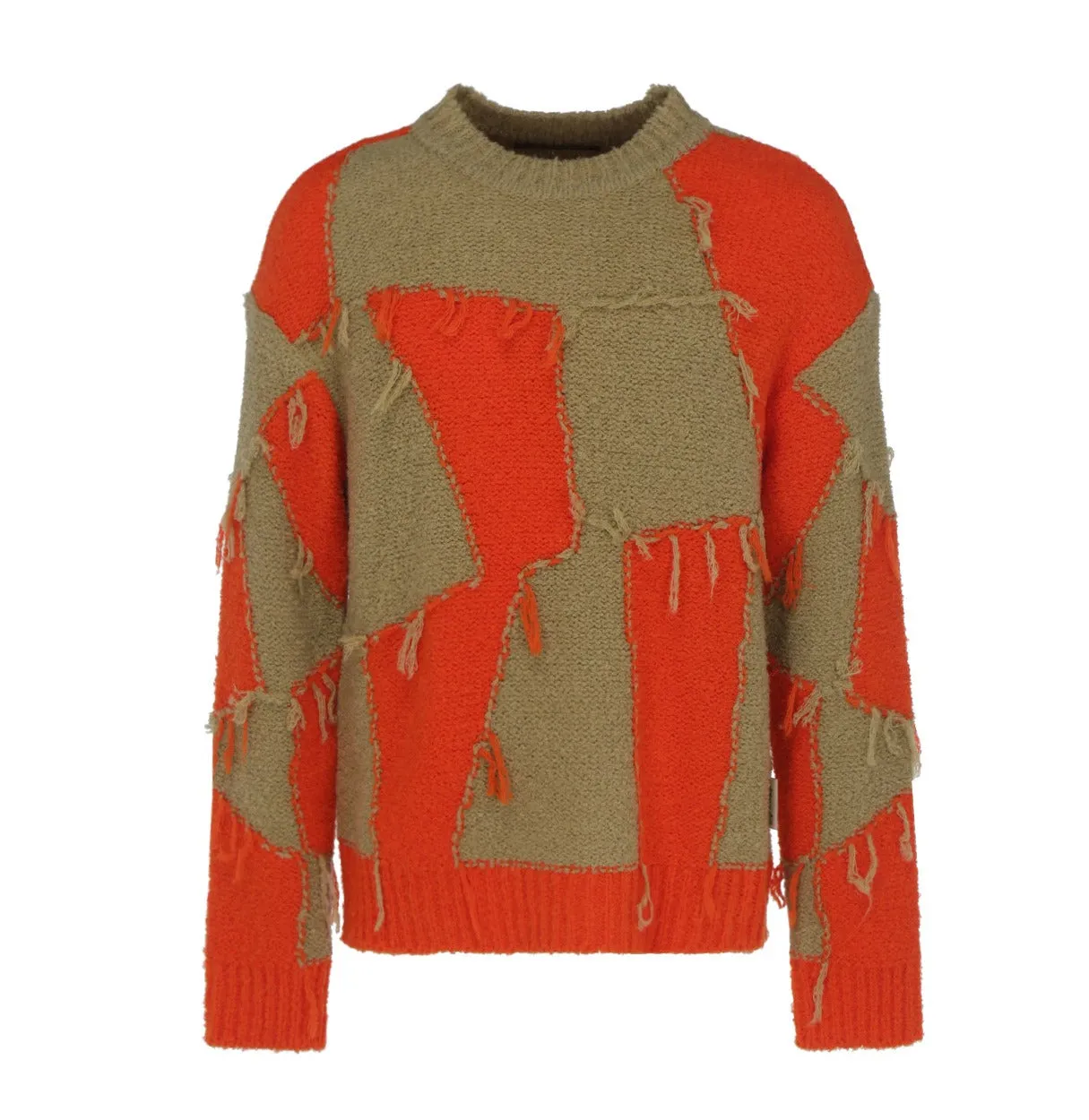 Andersson Bell Checkerboard Instarsia Crewneck Sweater