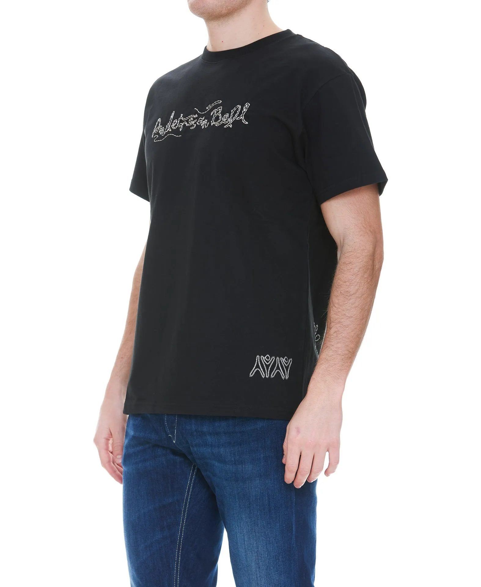 Andersson Bell Logo Embroidered Crewneck T-Shirt