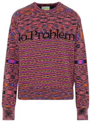 Aries No Problemo Intarsia Crewneck Sweater