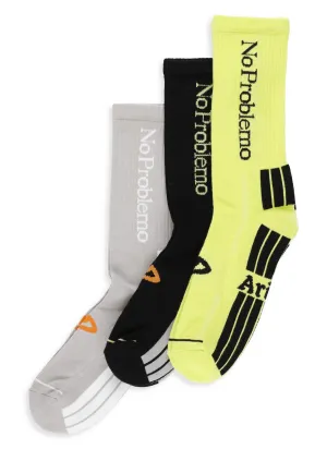 Aries No Problemo Three-Pack Socks