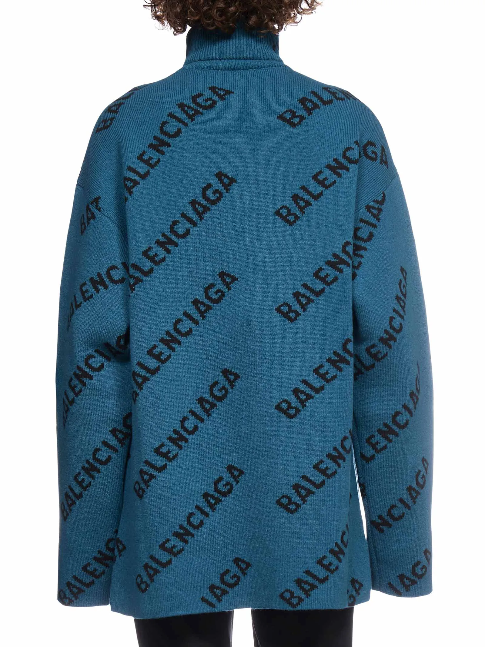 Balenciaga Allover Logo Knitted Jumper