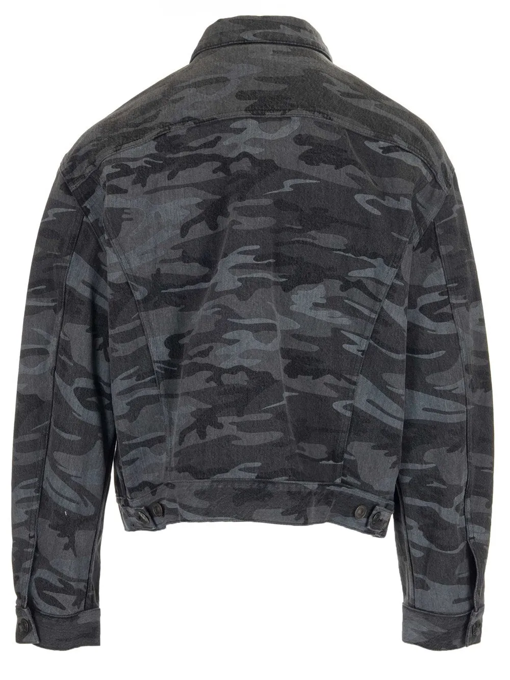 Balenciaga Camo Print Denim Jacket