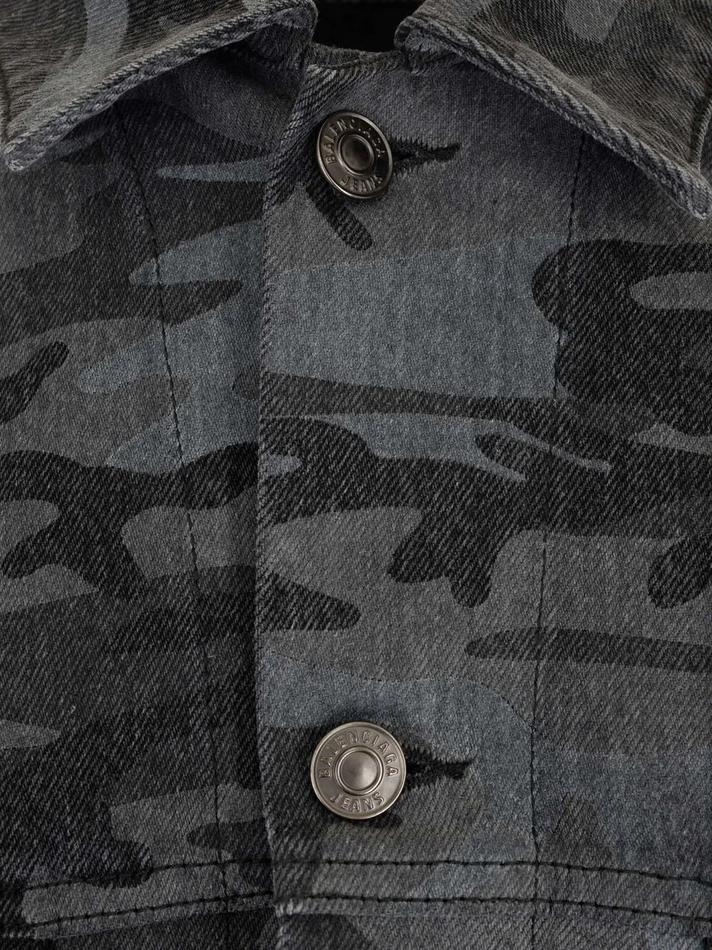 Balenciaga Camo Print Denim Jacket