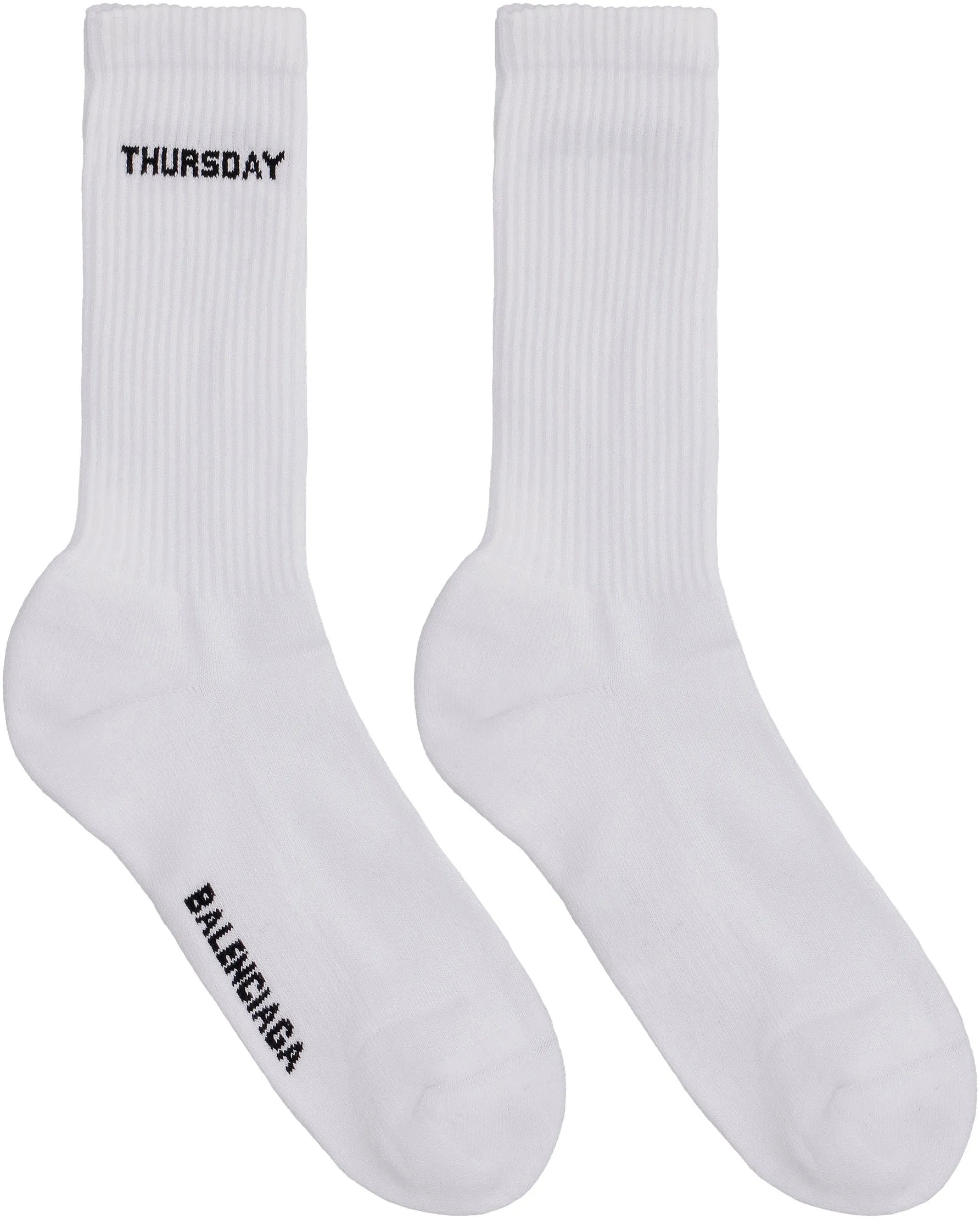 Balenciaga Pack of Seven Slogan Intarsia Socks