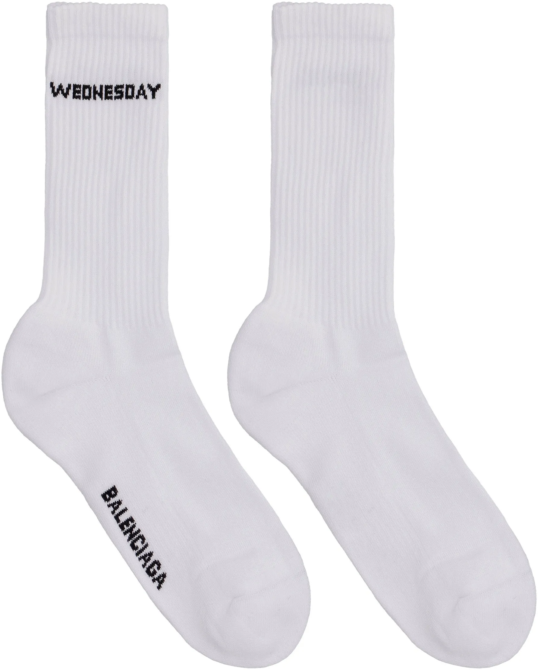 Balenciaga Pack of Seven Slogan Intarsia Socks