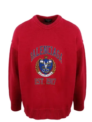 Balenciaga Ribbed Hem Knit Sweater