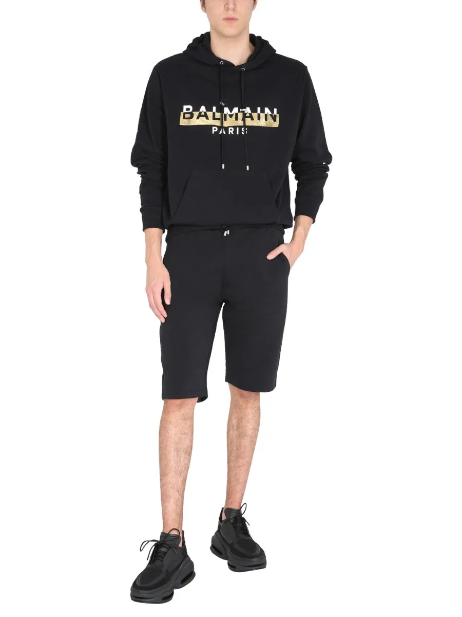 Balmain Drawstring Elastic Waist Track Shorts
