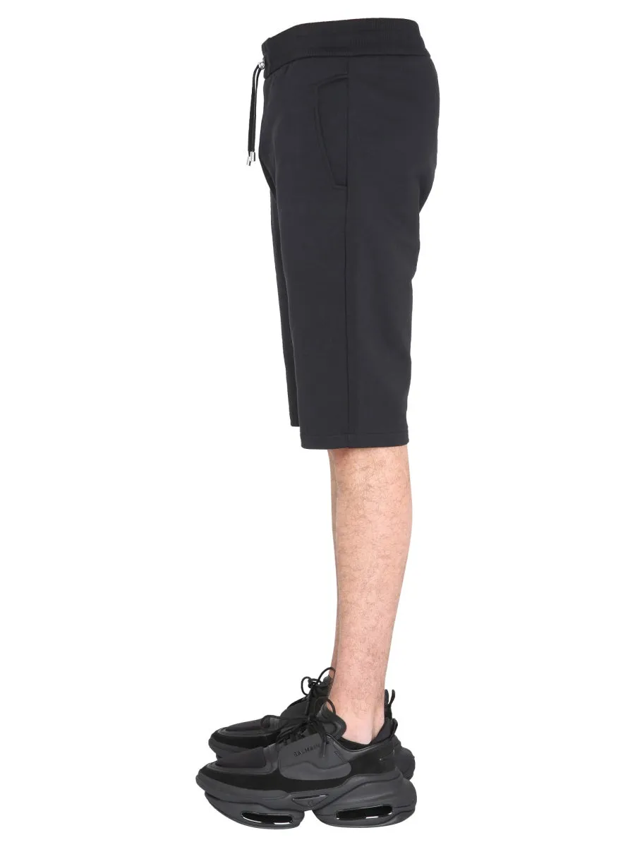 Balmain Drawstring Elastic Waist Track Shorts