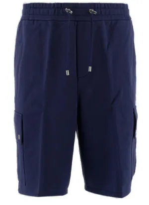 Balmain Logo Patch Drawstring Shorts