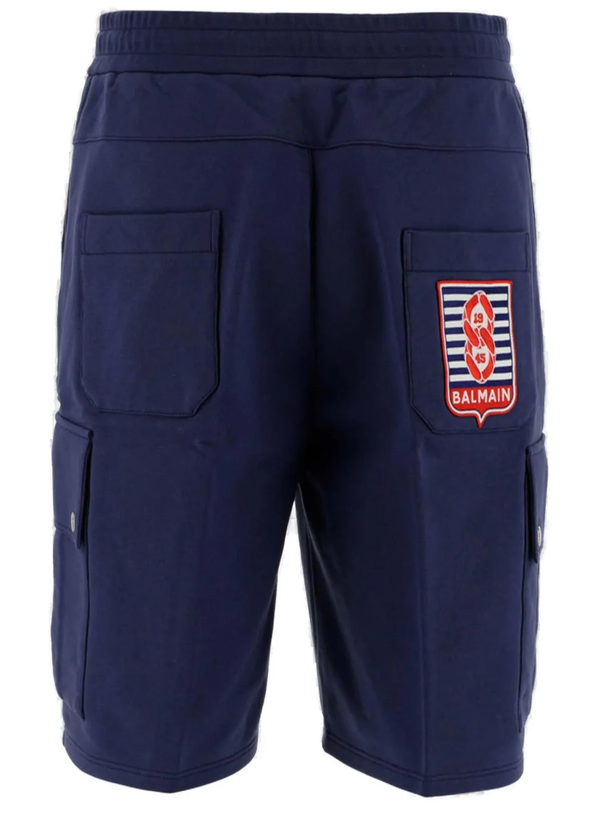Balmain Logo Patch Drawstring Shorts