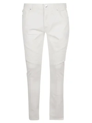 Balmain Logo Patch Low-Rise Skinny Jeans