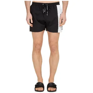 Balmain Logo Striped Drawstring Swim Shorts